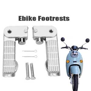 1Pair Electric Bicycle Pedal Aluminum Alloy Step on Foot Rear Footrest For Ebike