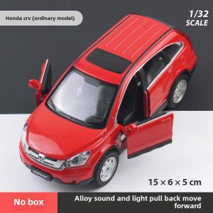 Honda 2010 CRV Alloy Car Model Sound And Light Toys for Boys Police Car Fit Accord Collectible Static Model Metal Toy
