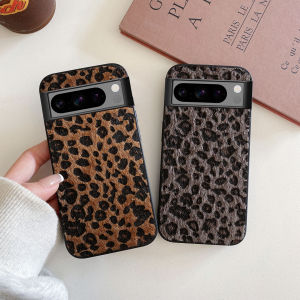 Fashion Retro Leopard Print Plush Textured Phone Case for Google Pixel 10 9 Pro XL 6Pro 7Pro 8Pro 7A 8A 9A 6A Protective Cover