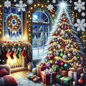HUACAN 5D Diy Diamond Painting Tree Christmas Full Drill Decoration For Home Diamond Embroidery Sale Rhinestones