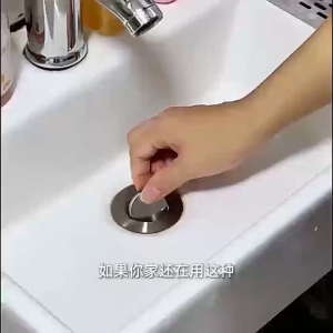 2 In 1 Bathroom Sink Stopper Pop-up Sink Plug Prevent Clogging Easy Installation Easy to Clean Corrosion Resistance