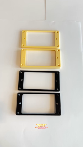 Allparts PC-6743 Slanted Side Flat Bottom Humbucker Pickup Ring Set for Epiphone Guitar Black/Cream Gitar Elektrik