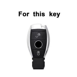 2Button Shell for Mercedes Benz A C E S Class GLS GLA GLK GLC CLS CLA W204 W221 W212 W205 W176 W463 TPU Car Smart Key Case Cover