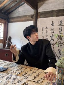 New Chinese Style Mens Suit Traditional Stand Collar Zhongshan Coat Wedding Engagement Set High End Feeling Handsome Ancient Wind