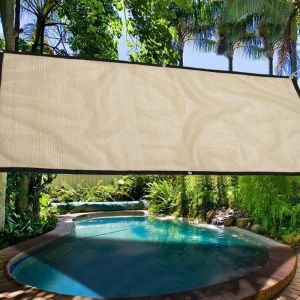 Sunshade Net 90% Anti UV Beige Sun Shade Sail Mesh Garden Patio Pool Net Shades Awnings