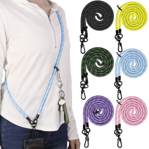1.2M Adjustable Detachable Mobile Phone Lanyard Necklace Cord for iPhone 15 Samsung Xiaomi Universal Phones Rope Wrist Strap