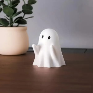Cute Ghost Pen Holder - Resin Anime Desk Decor Tension MountPolished Finish Holiday Theme for Home/Office