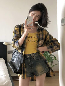 American Retro High Waist Denim Wide Leg Super Shorts Women Summer Design Slimming Versatile A-Line Wraparound Hot Pants Trendy