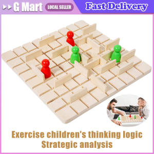 Quoridor Game Puzzle Toy 2 Players Interactive Logical Thinking Chase and Intercept Battle Board Game Toy for Kid Brain Training
