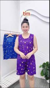 Đồ bộ mặc nhà đùi áo 2dây vải thun lạnh size 50-80kg