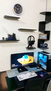 Wall Mounted Storage Rack 4PCS waterproof and moisture-proof Floating Shelf Wooden Display Rack