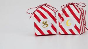 24 Chiếc Giấy Sọc Trắng Đỏ Hộp Quà Tặng Giáng Sinh Kẹo Dự Tiệc Có Thể Gập Lại Sinh Nhật Dịp 5.5x5.5x7.5cm