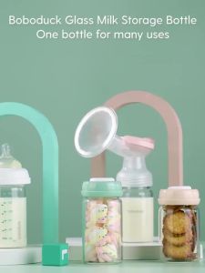 310Boboduck Wide Neck Breastmilk Glass Storage Bottle for Feeding & Storage: High Quality Clear Conner 150mL/180mL F9268