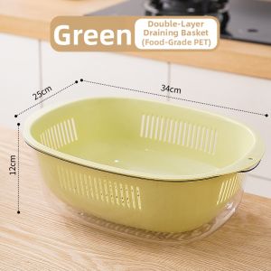 Double Layer Water Draining Basket
