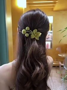 Kẹp Tóc Hoa Phủ Sương Lớn Kẹp Tóc Mỏ Vịt Mờ Kẹp Tóc Cổ Điển Dành Cho Nữ Phụ Kiện Tóc Thời Trang Kẹp Giữ Tóc Đuôi Ngựa