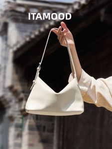 ITAMOOD | New Premium White Leather Hobo Shoulder Bag Large Capacity