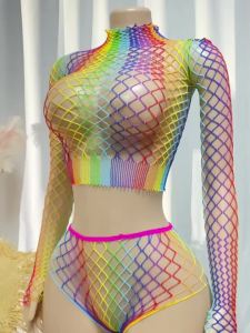 Đầm Ôm Body Lưới Cá Tính Dành Cho Nữ Tay Dài Xuyên Thấu Chất Liệu Nylon Elastane Màu Trơn Thời Trang Biển Hè 2026