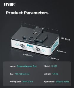 UYUE U-009 Dual Independent Vacuum Pump Screen Alignment Tool One Click Vacuum Fix for Phone Flat Curved LCD Screen Repair Tool