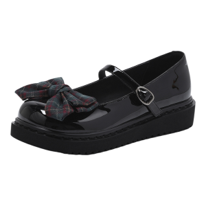 Josiny | Bow College Style Platform Mary Jane Shoes