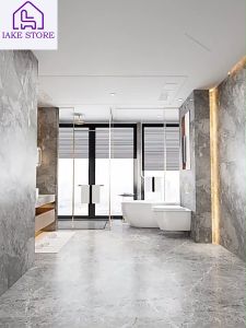 IAKE- Round Mirror Bathroom Mirror Nail Free Wall Mirror Makeup Mirror Dressing Mirror Decorative Mirror Wall Mirror High Definition Mirror 镜子