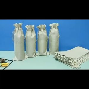 Wine Jute Bag Burlap With String Tag Tumbler Champagne Packaging High Quality Gift Elegant Wine Bags