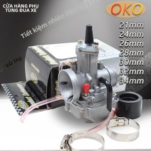 OKO PWK Bộ Chế Hòa Khí Cho Bụi Bẩn Xe Đạp ATV DIO Chạy Bộ 2T 4T - 21-34 Mm Xe Máy Carb Với Công Suất Phản Lực Nhôm Cung Cấp Nhiên Liệu Phụ Kiện