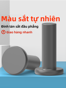 Đinh Tán Đầu Phẳng Bằng Sắt Nguyên Chất GB109 Đinh Tán Bằng Thép Không qua Xử Lý Đầu Phẳng Dụng Cụ Phần Cứng