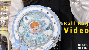 【Sailing Diary】 Ita Bag Anime 5 Color Transparent Round Shape Shoulder Bag Crossbody Bag PU Leather