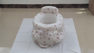 【Local】Cute Bear Baby Inflatable Chair with Plate Soft Chair Seat PVC Music Chair Baby Training Seat Baby Sofa