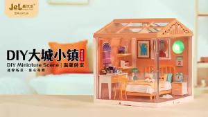 CONUSEA | Doll House Micro Building Block Diy Handicraft Room Assembly Scene Bricks Bedroom Kitchen Restaurant Model Blocks Birthday Gifts