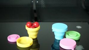 FinDee แก้วน้ำพับได้ แก้วน้ำซิลิโคน ถ้วยยืดไสลด์ Silicone Folding Cup