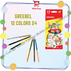 Pensil Warna Bi Colour 12 Greebel Classic Pencils Duo 24 Warna