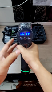 Máy massage cầm tay EM009 súng massage cầm tay 6 đầu máy massage 30 mức độ rung giảm nhức mỏi toàn thân