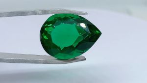 Natural Brazil Green Tourmaline 14.05 Cts. Pear Cut Eye Clean Loose Gemstone