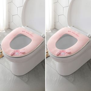 SVORIAHI | Sanrio Official Toilet Seat Cushion Thickened Toilet Mat Four Seasons Universal Toilet Seat Cover Winter Waterproof Toilet Ring
