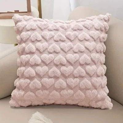 Modern Solid Color Love Plush Throw Pillow CoverValentines Day Cushion Cover HomeRoomBedroomLiving RoomSofa Decor