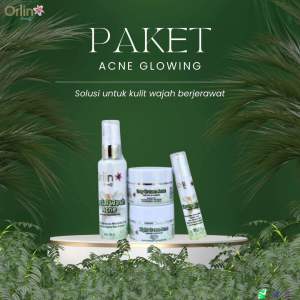 Skincare Orlin Beauty / Paket Acne  Glow Membantu  Merawat Kulit Wajah Sensitif Berjerawat / BPOM