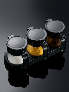 Kitchen Seasoning Set Sealed Spice Jar Home Use Salt Pot Seasoning Bottle Jar Monosodium Glutamate Seasoning Bottle Glass Material