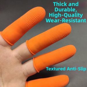 TEKANAI | Orange Textured Anti-Slip Wear-Resistant Thickened Latex Rubber Protective Finger Covers
