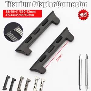 22mm Titanium Adapter Connector For Apple Watch Titanium Band Ultra 49mm 45mm 42MM 44mm DIY Accessories for iwatch Watchband