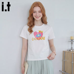 Cute Heart Pattern Slim Fit T-Shirt