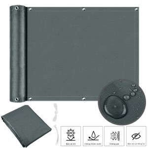 Màn Chắn Riêng Tư Ban Công Chống Thấm Nước Chắn Gió Có Lỗ Xỏ Dây Cho Hiên Nhà Sân Ngoài Trời Sân Sau Mái Hiên Chất Liệu Oxford Chống Tia UV