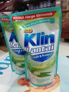 Cairan Pembersih Lantai So Klin Lantai isi 770 ml aroma appel & peony freesia rose lemon zest lavender blossom citrus garden dan eucalypus mint