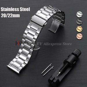 20mm 22mm Stainless Steel Strap for Samsung Galaxy Watch 7 6 5 4 5Pro 40/44mm 6 Classic 43mm 47mm Metal Band for Huawei GT5 4Pro