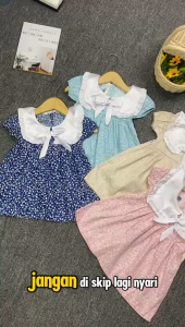 Bayi - 2 Tahun | Dress Joon Bi Bahan Katun Jepang Dres Anak Perempuan Dress Casual Dres 0-6 03 3-6 6-12 12-18 1 Tahun BulanKosbalitafawa
