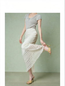 SUSHE | New Romantic Lace Design High-waist Skirt