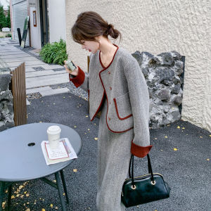 Elegant Spring Fashion Set with Slimming Skirt And Top Casual Style Womens New Look Small Fragrance Wind Two-Piece Suit