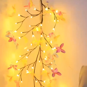 1pc Willow Vine Light With Butterfly Tree Branch Light 8 Modes 30led USB Operated Fairy Light For Home Party Holiday Decoration