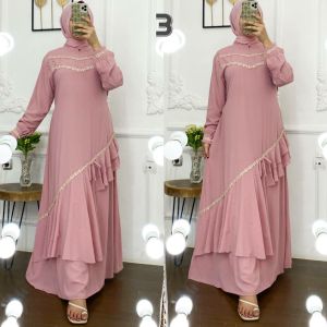 Gamis Ceruty Babydoll/Pakaian Wanita/Gamis Syari/Fashion Muslim