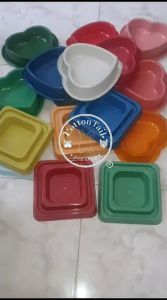 Tempat Makan Minum Single Bentuk HATI BULAT & KOTAK Anti Semut Hewan Peliharaan - Tempat Makan Anjing Kucing